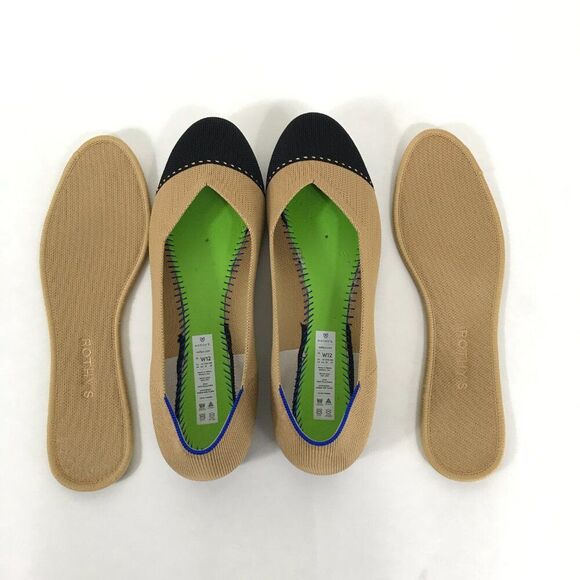 Rothy's The Flat in Camel Captoe Women's Size 12 Slip On Ballet Round Toe Summer - Picture 9 of 13